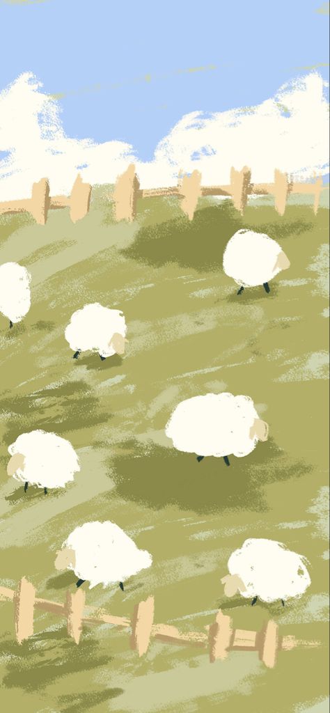 Sheep Art, Cute Fall Wallpaper, Drawing Wallpaper, Iphone Wallpaper Pattern, Soft Wallpaper, Cute Kawaii Drawings, Cute Wallpaper For Phone, Pink Wallpaper Iphone, Iphone Background Wallpaper