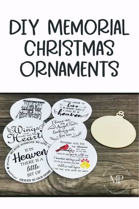 Memorial Christmas Ornaments Diy Dad, In Memory Christmas Ornaments Diy, Memorial Gifts Diy Craft Ideas, Memorial Christmas Tree Ideas, In Memory Of Christmas Ornaments, Diy Memorial Christmas Ornaments, In Memory Of Ornaments Diy, Memorial Ornaments Diy Cricut, In Memory Ornaments Diy