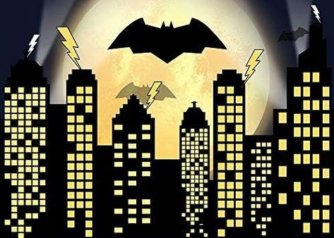 Batman Party Decorations, Annie Jr, Bat Photos, Superhero Classroom Theme, Boys Birthday Party Decorations, Theme Photography, Construction Theme Party, City Theme, Background Studio