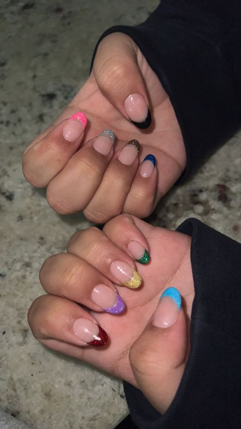 Eras Tour French Tip Nails, Eras Tour Nails French Tips, 1989 Nails Taylor Swift, Eras Tour Nails, Taylor Swift Nails, Nail Type, Cute Simple Nails, Casual Nails, Pretty Gel Nails