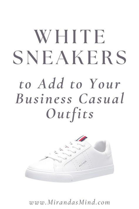 Adding white sneakers into your business casual outfits is a comfortable and stylish footwear option that can easily elevate any work outfit. Whether you’re heading to the office or meeting friends for brunch, white sneakers can add a touch of sophistication to your look while keeping you comfortable all day long. #workoutfitswomen #officeoutfitswomen #officewear #cuteoutfits #businesscasualoutfits #corporatebaddie #stylishoutfits #workoutfits #officebaddieoutfits #trendyofficeoutfits Wear Sneakers To Work Outfit, To Work Outfit, Sneakers To Work, Trendy Office Outfits, Sneakers Outfit Work, Workout Fits Women, Stylish Footwear, Office Outfits Women, Meeting Friends