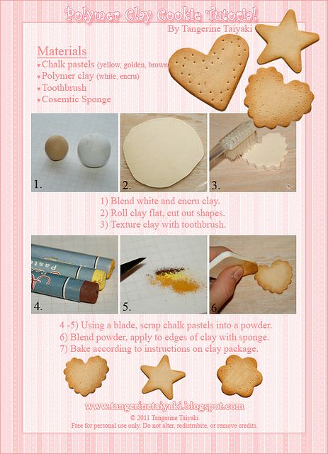 Polymer clay cookie tutorial. Great for beginners, learn how to shade and texture your cookies for a more realistic look. Please enjoy ♥ Fimo Kawaii, Miniature Food Tutorials, 귀여운 음식 그림, Cookie Tutorials, Tanah Liat, Polymer Clay Diy, Polymer Clay Miniatures, Clay Food, Clay Miniatures