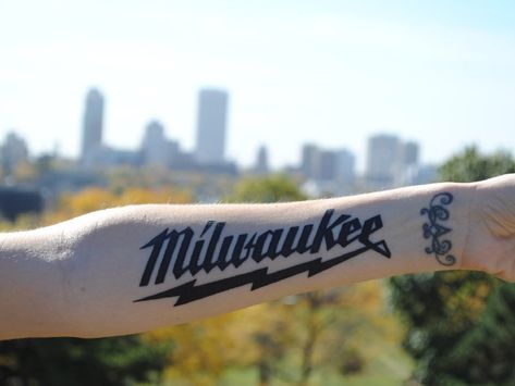 Milwaukee tattoo Milwaukee Tattoo, Tool Tattoo, Light Tattoo, White Ink Tattoo, Tattoo Prices, Tattoo For Son, Ink Master, Tattoo Cover-up, Aesthetic Tattoo