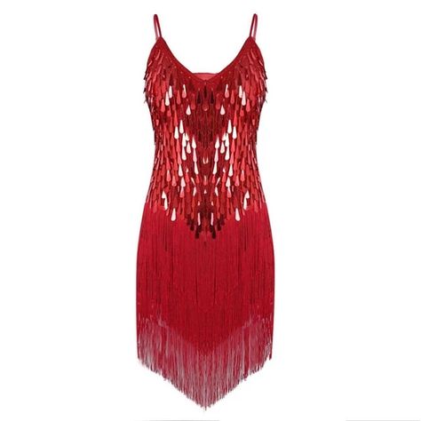 Fringe Dance Dress, Dance Party Dress, Evening Party Outfit, Party Outfits For Women, Fancy Costumes, Latin Dance Dress, Night Club Outfits, 1920s Flapper Dress, Tassel Dress