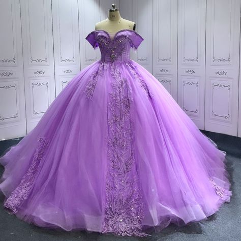 Pink Quince Dress Puff Sleeve Lace Appliques Birthday Party Gowns Sweetheart CrystalGirls Ball Gown Sweet 16 Dresses Lilac Quinceanera, Lilac Quinceanera Dresses, Ball Gown Sweet 16, Pink Quince, Dress Crystal, Ball Gown Dress, Quince Dress, Quinceanera Dress, 16 Dresses