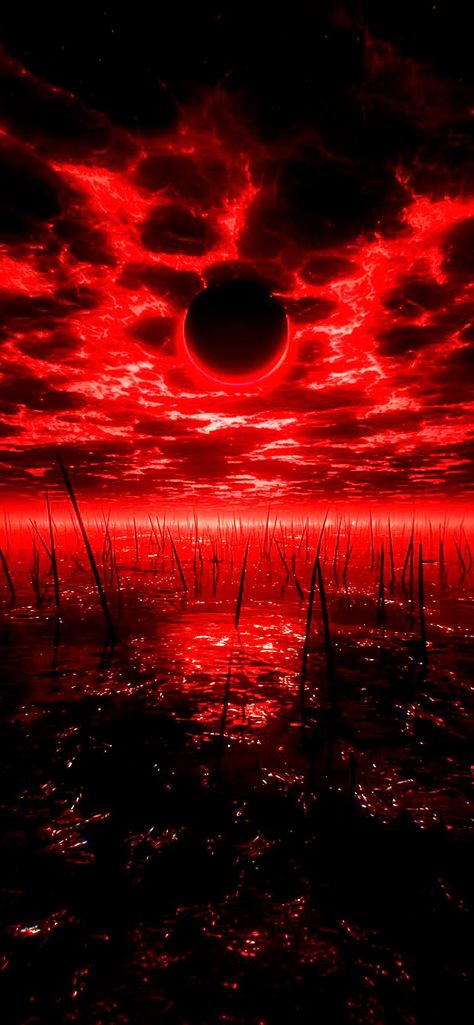 Name This Domain Expansion, Interdimensional Aesthetic, Domain Expansion Ideas Art, Red Cool Wallpaper, Red Sun Wallpaper, Cool Red Wallpaper, Red Moon Background, Domain Expansion Ideas, Hell Landscape