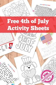 4th of July free activity printables will keep your kids busy while you prepare for celebration! Kids can solve puzzle mazes, word search puzzles and more! Fourth Of July Crafts For Kids, Activity Printables, Patriotic Crafts, Printable Activities For Kids, Patriotic Holidays, July Crafts, Free Activities, 4th Of July Party, July Party