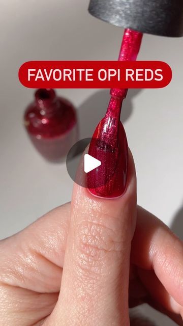 𝐒𝐀𝐑𝐀𝐇 | Nail Design & Inspiration on Instagram: "Tell me your favorite OPI Red ⬇️

[Some colors received from previous content creation]*

Choosing a red is hard but choosing a favorite OPI red? Impossible. This took me so long to narrow down but I did order them for my top 5 *current* faves. (Cause I’m sure these will rotate by Feb 😂)

Should I do a part 2? 

Also v excited to finalllly be able to join back up with the themes for Pink Wednesday & Friends! @lifelovemani thank you for hosting! ♥️♥️

Colors:
@opi 

1. I’m Not Really A Waitress- an icon. This color is a shimmery Chianti red but it also has a chrome feel. Top tier. 

2. Big Apple Red- I mean cmon! This one is a bright, warm true red. The formula is so dreamy. 

3. Got the Blues for Red*- y’all already know my love affair Big Apple Red Opi, Opi Big Apple Red, Red Sparkle Nails, Pink Wednesday, Sparkle Nail Polish, Opi Red, Wednesday Friends, Red Y, Glitter Gel Nails