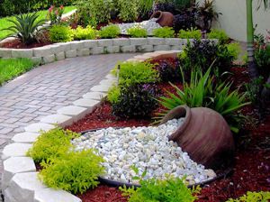 Drain Landscaping, Florida Landscaping, Rock Garden Landscaping, Therapy Office, Have Inspiration, Decks Backyard, Flower Gardens, Landscaping Tips, Garden Pathway