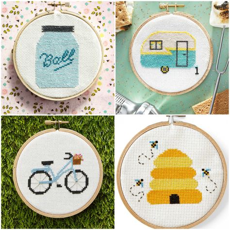 Adorable free cross stitch patterns from Country Living. Free for download. Free Hand Embroidery Patterns, Free Hand Embroidery, Free Cross Stitch Patterns, Unique Cross Stitch, Embroidery Stitches Beginner, Easy Cross Stitch Patterns, Cute Cross, Floral Embroidery Patterns, Hand Embroidery Projects