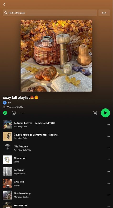 Autumn Playlist, Fall Playlist, Hippo Campus, Fall Songs, Iphone Music, Upbeat Songs, Music Playlists, Nat King Cole, Writing Notebook