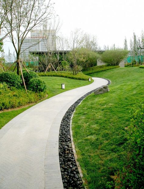 Golf Landscape, Landscape Architecture Presentation, Landscape Drainage, Streetscape Design, Walkway Design, Campus Design, Landscape Architecture Drawing, Pedestrian Walkway, Front Garden Design