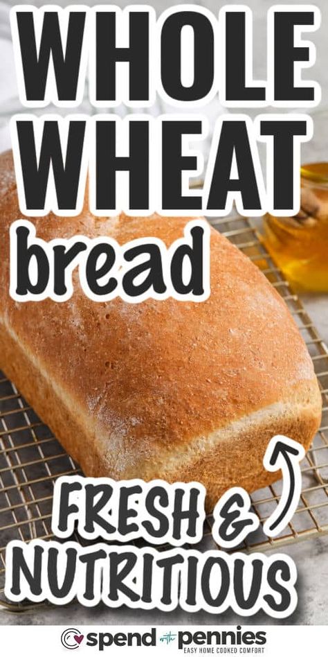 Homemade Bread Wheat, Homemade Wheat Bread Recipes Easy, Best Whole Wheat Bread Recipe, Healthier Bread Recipes, Whole Wheat Biscuits Easy, Homemade Bread Machine Recipes, Fresh Bread Recipe Homemade, Homemade Wheat Bread Recipes, Easy Whole Wheat Bread Recipes