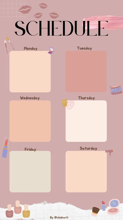 Schedule Templates Aesthetic Pink, Schedule Astetic, School Schedule Wallpaper, Template Mapel, Wallpaper Jadwal, Timetable Design, Study Schedule Template, Class Schedule Template, School Timetable