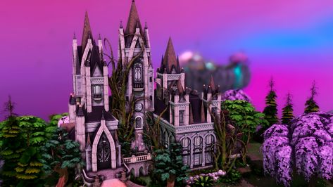 Magic Realms, Witches Castle, Sims 4 Speed Build, Magical House, Old Castle, Magic Land, Sims 4 House Plans, Magic House, Tumblr Sims 4