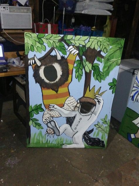 Where the wild things are party frame Trunk Or Treat Where The Wild Things Are, Where The Wild Things Are Trunk Or Treat, Wild Things Party, Cartoon Wolf, Lion Birthday, Boys First Birthday Party Ideas, Boy Birthday Party Themes, Wild One Birthday Party, Baby Boy First Birthday