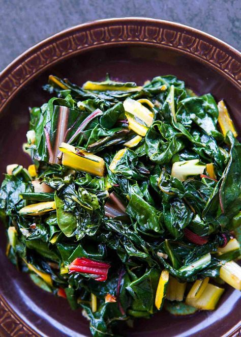 Chard Recipes Easy, Chard Recipes Healthy, Swiss Chard Recipe, Swiss Chard Recipes Easy, Red Chard, Easy Vegetable Recipes, Swiss Chard Recipes, Chard Recipes, Roasted Radishes