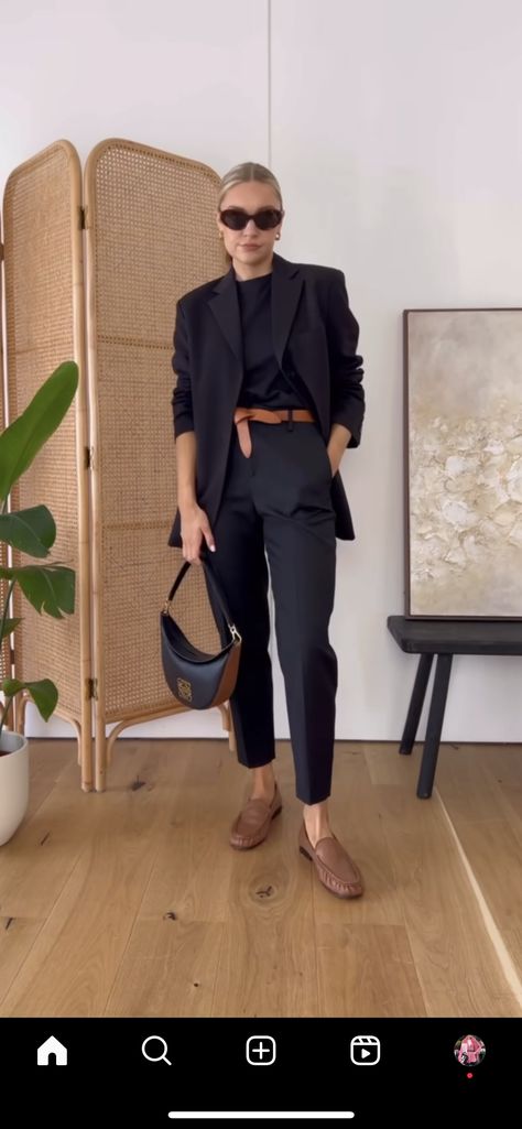 Lydia Jane Tomlinson Mocassins Outfit, Lydia Jane Tomlinson, Smart Casual Outfits For Women, Classy Elegant Wedding Dress, Lydia Tomlinson, Classy Elegant Wedding, Black Cropped Trousers, Women's Workwear Fashion, Capsule Wardrobe Ideas