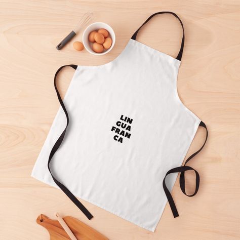 Get my art printed on awesome products. Support me at Redbubble #RBandME: https://www.redbubble.com/i/apron/Minimalist-lingua-franca-sign-by-jasminapmatic/52684252.6ZXWR?asc=u Apron Aesthetic, Diner Logo, Fathers Day Celebration, 2pac Shakur, Apron Funny, Funny Apron, Kitchen World, Make Today Great, Retro Text