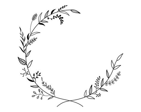 Free Floral Svg, Etsy.com Etsy, Cricut Svg Free, Floral Wreath Drawing, Cricut Monogram, Floral Svg, Wreath Drawing, Wood Burning Patterns, Floral Drawing