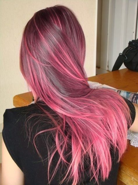 35 Beautifully Bold Hair Colors to Consider ... Pink Hair Dye, Bold Hair Color, Short Hair Color, Hair Color Balayage, Hair Inspiration Color, Hair Color Dark, Mermaid Hair, Hair Inspo Color, Grunge Hair