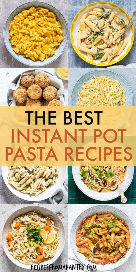 This collection of tried and tested best Instant Pot Pasta Recipes will become your go-to resource. Each recipe is comforting, satisfying & full of flavour. Plus they are super quick & easy to make! Instant Pot Pasta is the ultimate family-friendly and affordable meal. Includes chicken, vegan, shrimp, sausage, spaghetti and ground beef pasta recipes. Click through to get these recipes! #instantpot #instantpotrecipes #pressurecooker #pressurecooker #pasta #instantpotpasta #pastarecipes Easy Instant Pot Pasta, Instant Pot Pasta Recipes, Pressure Cooker Recipes Pasta, Pot Pasta Recipes, Pressure Cooker Pasta, Instant Pot Pasta, Instant Pot Pasta Recipe, Best Instant Pot Recipe, Easy Instant Pot Recipes