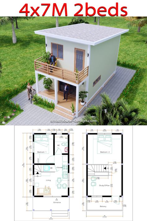 Mini House Plans, Micro House Plans, Small House Blueprints, Small Apartment Building, Little House Plans, Small House Layout, Pool House Plans, Shed To Tiny House, Modern Small House Design