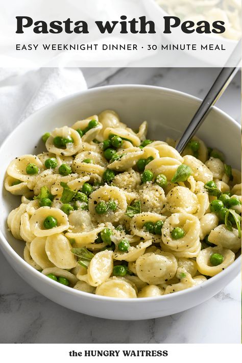 Peas And Ricotta Pasta, Pea And Pesto Pasta, Bow Tie Pasta With Peas, Pasta With Peas And Parmesan, Peas With Pasta, Parmesan Pea Pasta, Pesto Pea Pasta Salad, Pea And Pasta Recipes, Pea Dinner Recipes