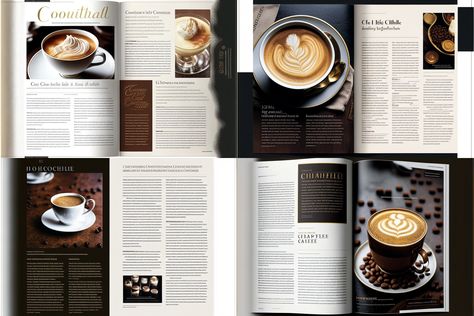 Coffee Magazine Cover, Personal Magazine, Coffee Magazine, Magazines Cover, Indesign Layout, Desktop Publishing, Mens Glasses Frames, Layout Template, Magazine Layout