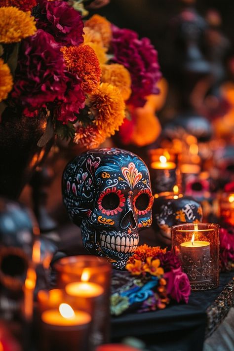 Free Photo | Free photo day of the dead celebration with altar Dia De Los Muertos Decorations Ideas Altars, Day Of The Dead Wedding Theme, Day Of The Dead Celebration, Day Of The Dead Altar, Day Of The Dead Wedding, Day Of The Dead Decorations, Halloween Costume Design, Mexico Day Of The Dead, Dia De Los Muertos Decorations Ideas