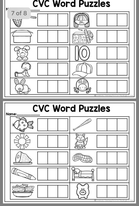 Oct 25, 2018 - This Pin was discovered by LiddyAnne3. Discover (and save!) your own Pins on Pinterest Writing Cvc Words, Cvc Worksheets, Cvc Words Worksheets, Cvc Activities, Cvc Words Kindergarten, Cvc Word Activities, Cvc Word, Phonics Kindergarten, Phonics Reading