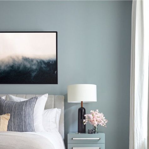 Blue Bedroom Colors, Sleepy Blue, Sherwin Williams Blue, Best Bedroom Paint Colors, Blue Paint Color, Bedroom Paint Colors Master, Blue Gray Paint Colors, Blue Bedroom Walls, Blue Gray Paint