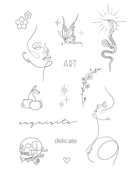 Amy Savannah Tattoos on Instagram: “First out of 4 flash sheets for our upcoming Flash Day! Flash cannot be booked in advance and will only be available in store on the 23rd 🤍” Basic Tattoos, Small Girly Tattoos, Tattoo Templates, Red Tattoos, Small Hand Tattoos, Classy Tattoos, Line Art Tattoos, Discreet Tattoos, Subtle Tattoos