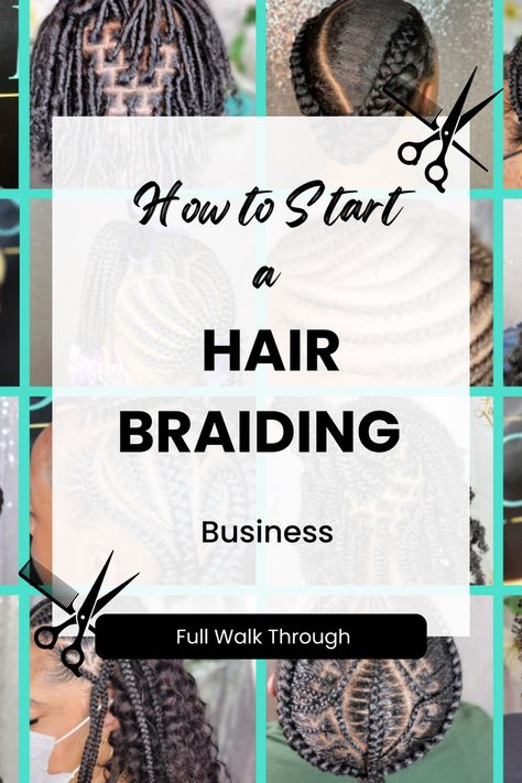 braid business start up how to Starting A Hair Braiding Business, Braider Business Name Ideas, How To Start A Hair Braiding Business, Braider Logo Ideas, Braiding Business Names, Braider Business, Hair Braiding Business, Braiding Business, Hair Salon Prices