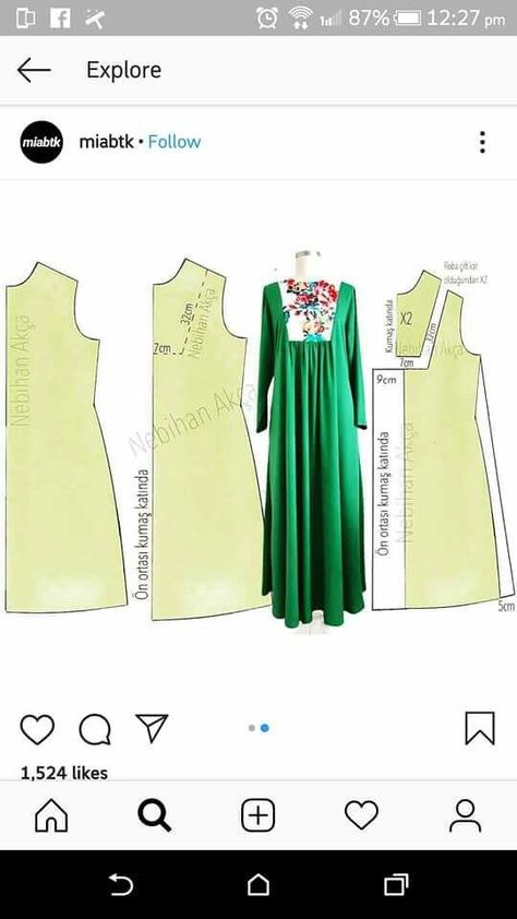 Abaya Pattern, Sewing Blouses, Beginner Sewing Patterns, Muslimah Dress, Fashion Design Patterns, Sewing Tutorials Clothes, Gown Pattern, Blouse Pattern Sewing, Diy Sewing Pattern