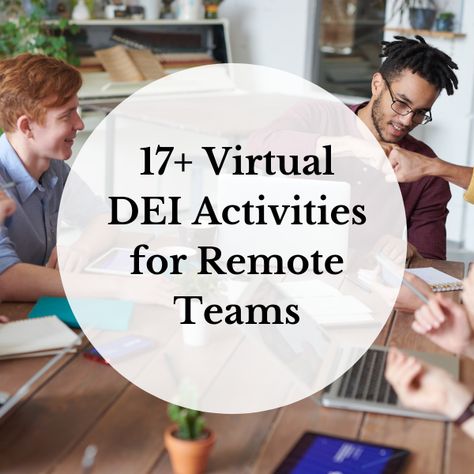 17+ Virtual DEI Activities for Remote Teams - Unexpected Virtual Tours Remote Team Building Games, Virtual Engagement Activities, Dei Activities For Adults, Virtual Games For Work, Remote Team Building Activities, Inclusion Activities, Name Games For Kids, Teamwork Games, Meeting Games