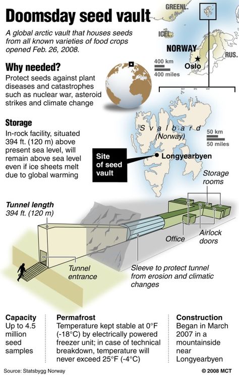 Svalbard Seed Vault, Seed Vault, Disaster Plan, Alternative Housing, Longyearbyen, Dear World, Civil Engineering Construction, Secret Room, Environmental Problem