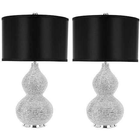 HSN Beaded Lamps, Silver Lamp, Lamp Makeover, Pc Table, Entryway Console, Lamp Set, Sea Urchin, Table Lamp Sets, Black Table Lamps