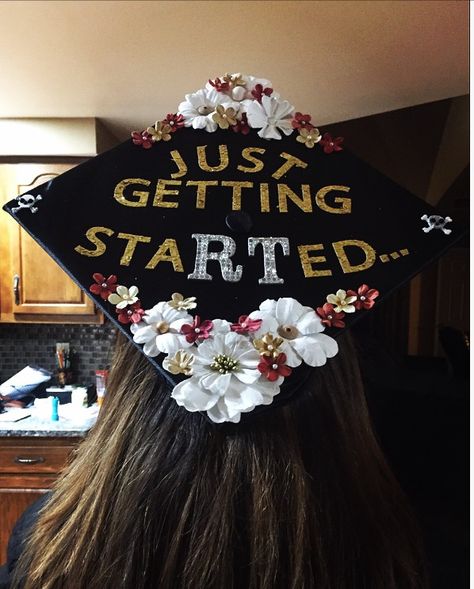 Radiologic Technology graduation cap! Could work for respiratory therapist too! Radiology Student Graduation Cap, Grad Cap Ideas Radiology, Xray Cap Decoration, Just Getting Started Graduation Cap, Radiology Grad Caps, Graduation Cap Designs Respiratory Therapy, Mri Tech Graduation Cap, Graduation Cap Designs Rad Tech, Graduation Cap Designs Xray Tech