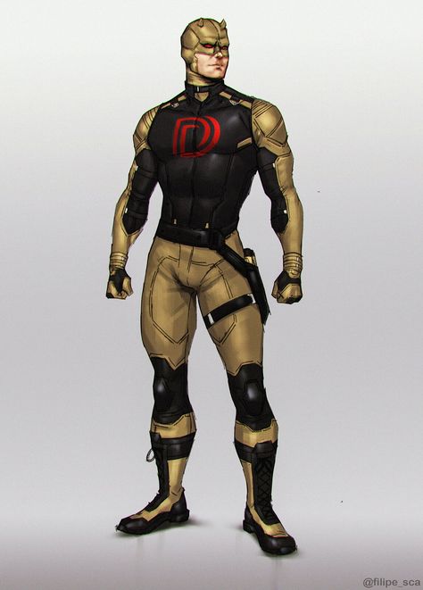 Daredevil Concept Art, Daredevil Suit, Daredevil Yellow, Daredevil Artwork, Daredevil Art, Marvel Concept Art, Daredevil Comic, Marvel Daredevil, Hero Costumes