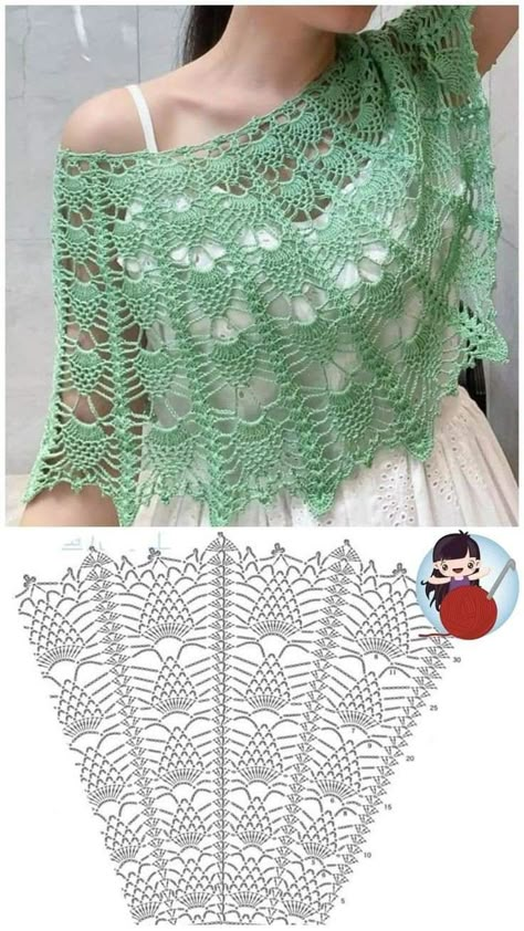 Crochet Caplet, Crochet Bolero Pattern, Crochet Capelet, Crochet Shawl Diagram, Crochet Charts, شال كروشيه, Crochet Shawl Pattern Free, Crochet Bolero, Crochet Poncho Patterns