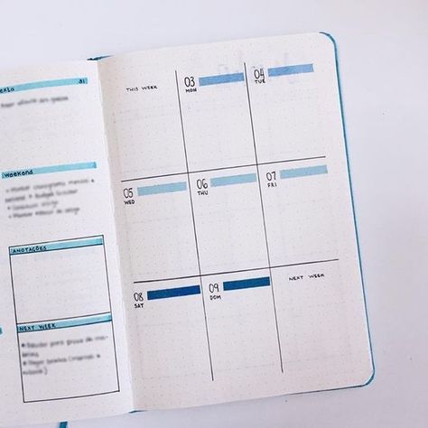 Bullet Journal Weekly Spread Ideas, Weekly Spread Ideas, Bullet Journal Weekly Layout, Weekly Log, Bullet Journal Minimalist, Journal Weekly Spread, Bullet Journal 2020, Bullet Journal Weekly, Bullet Journal Notes