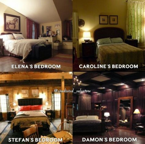 Vampire Living Room, Vampire Room, Salvatore Boarding House, Vampire Diaries Outfits, College Bedroom, Damon Salvatore Vampire Diaries, Classy Bedroom, Boarding House, House Inside