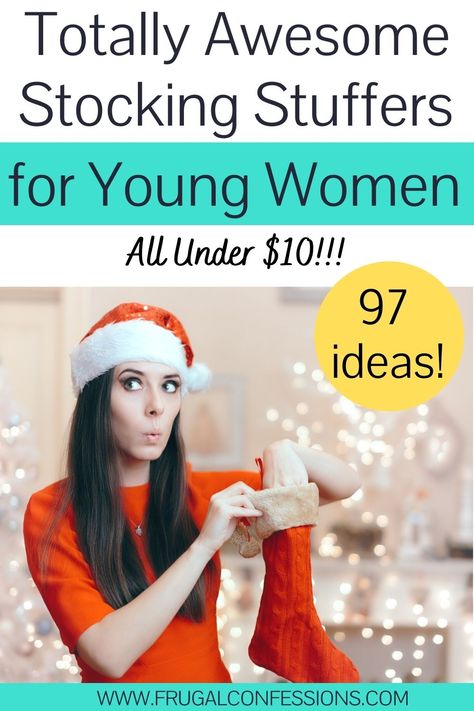 What are good stocking stuffers for women? I always struggle with what to get for stocking stuffers, especially finding gifts for the impossible woman. I LOVE this list of over 151 awesome gifts (that I NEVER would have thought of)…all for under $10. That’s amazing! What do you put in a Mom’s stocking? Get help here. Heck, you can buy many of these for gifts, over all! #stockingstuffers #cheapChristmasgifts #stockingstuffersforwomen Stocking Stuffers For Young Adult Women, Stocking Stuffers For Young Adults, Women’s Stocking Stuffers, Good Stocking Stuffers, Stocking Stuffers Women, Small Stocking Stuffers, Stocking Stuffers Ideas, Women Stocking Stuffers, Sticking Stuffers