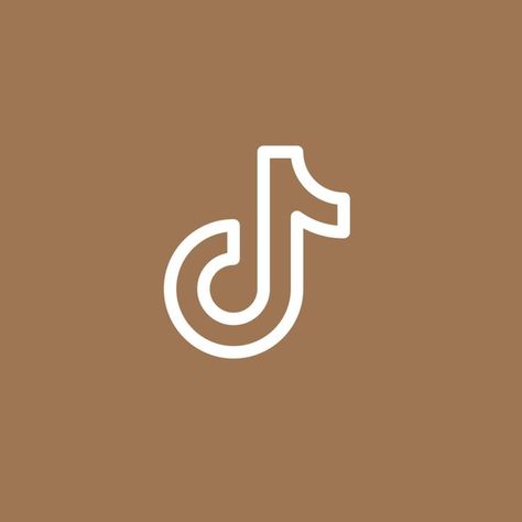 Tiktok Brown Logo, Aesthetic App Icons Brown Tiktok, Tiktok Brown Icon, Brown Tiktok, Widget Inspiration, Brown Icons, Snapchat Logo, Icon Background, Batik Clothing