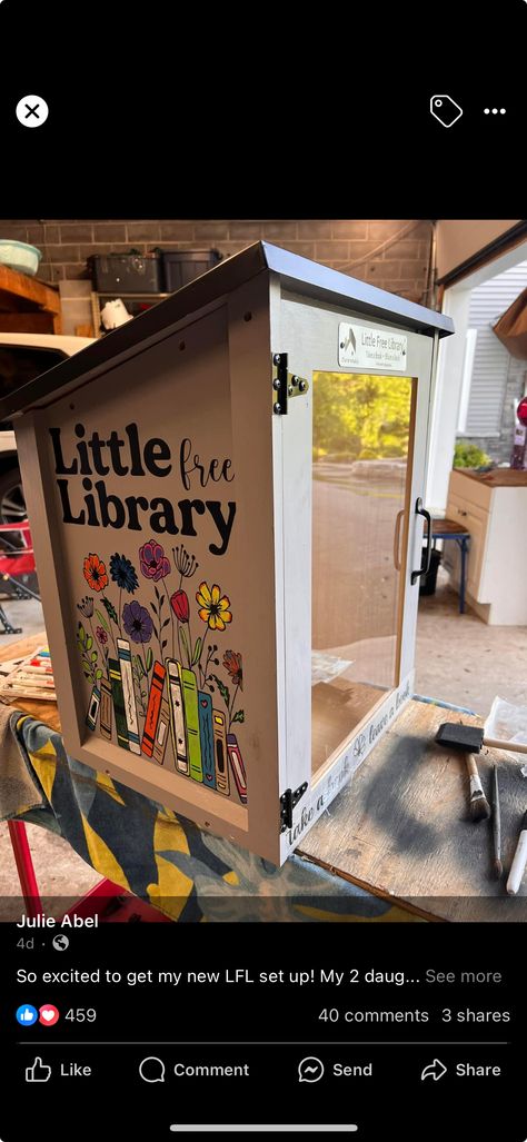 Free Little Library, Little Free Library Plans, Library Plan, Lending Library, Little Library, Free Library, Library Ideas, Library Card, How To Plan