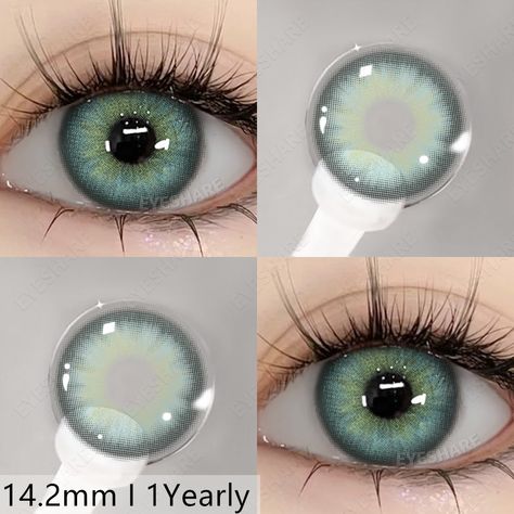 yickyue Blue Contact Lenses, Eyes Contact, Green Contacts Lenses, Natural Color Contacts, Contacts Lenses, Contact Lenses Case, Contact Case, Eye Contact Lenses, Green Contacts