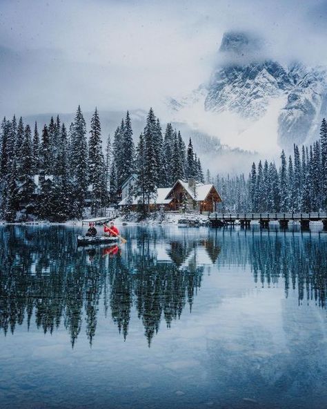 CANADA on Instagram: "An astonishing winter morning at Emerald Lake lodge. Nestled in Yoho National Park, and one of the many gems in British Columbia as a whole. Photos by @braybraywoowoo #HeartsofCanada #CANADA" British Columbia Winter, Yoho National Park Canada, Canadian Homes, Emerald Lake Lodge, Winter Lodge, Photos Animals, Yoho National Park, Canada National Parks, Canadian Winter