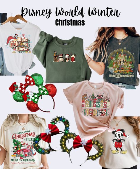 Disney World Christmas Outfit Ideas and Cute Shirts Animal Kingdom Outfit Christmas, Womens Disney Christmas Outfit, Animal Kingdom Christmas Shirts, Disney At Christmas Outfits, Christmas Disney Outfits Women, Disney Christmas Outfits Family, Disney Christmas Party Outfit, Disney Christmas Shirts Family, Disney Holiday Outfits