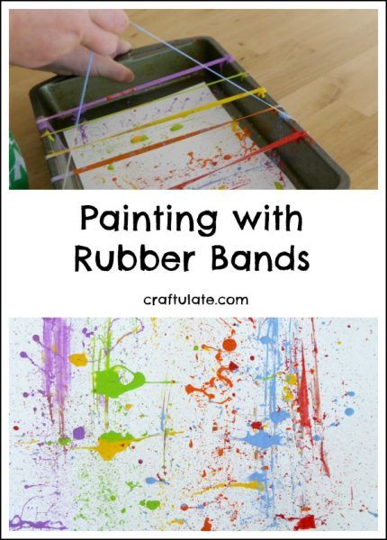 Have your kids tried painting with rubber bands? This messy process art activity is a lot of fun! Spin Painting, Open Ended Art, Owl Craft, Sensory Art, Messy Art, Kids Painting, Winter Craft, Art Process, Art Activity